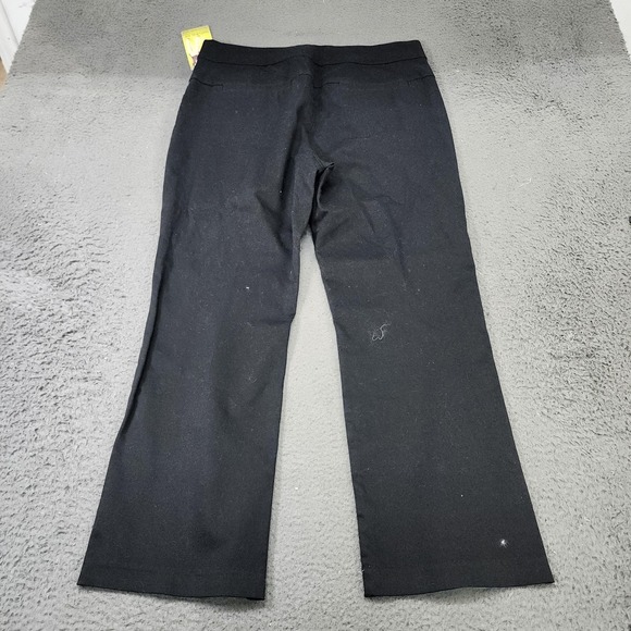 Lee Pants Womens 16 Petite Black Style Up Pull On Straight Leg Twill Stretch - Picture 7 of 8